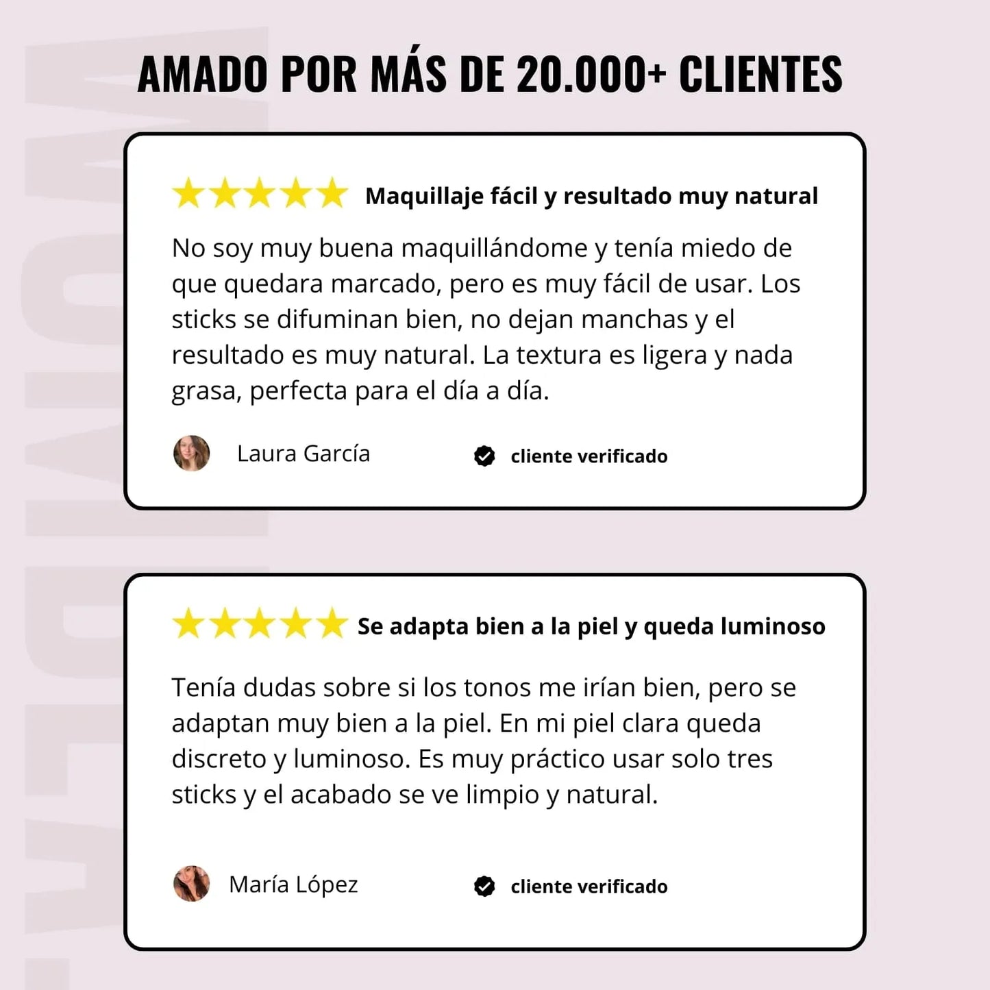 WOMBEA™ Pack 3 Sticks tintado natural