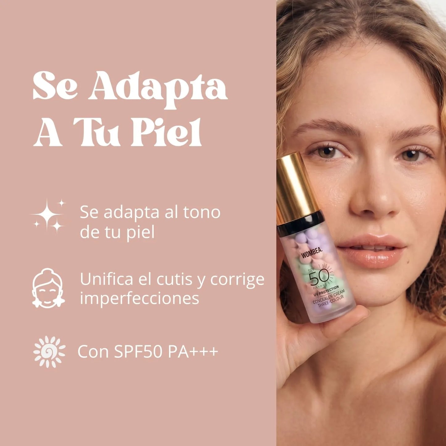 CC Cream Base Correctrice 3-en-1 SPF50 | Wombea