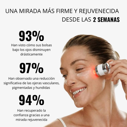 Crema de luz roja para el contorno de ojos